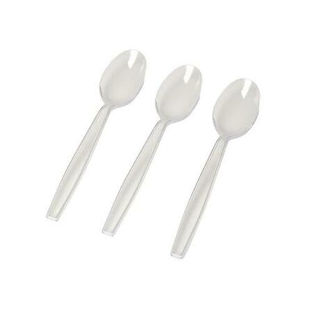 FINELINE SETTINGS 2522W PEC Heavy Styrene Teaspoons, White, 1000PK 2522W  (PEC)